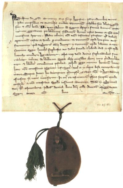 Urkunde von Knig Adolf von Nassau
